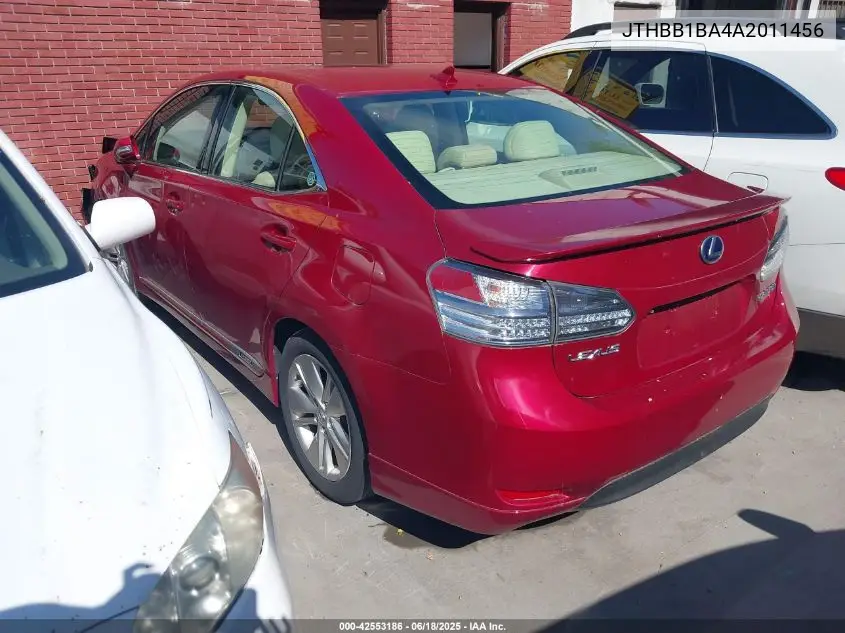 2010 Lexus Hs 250H Premium/Premium Luxury VIN: JTHBB1BA4A2011456 Lot: 42553186