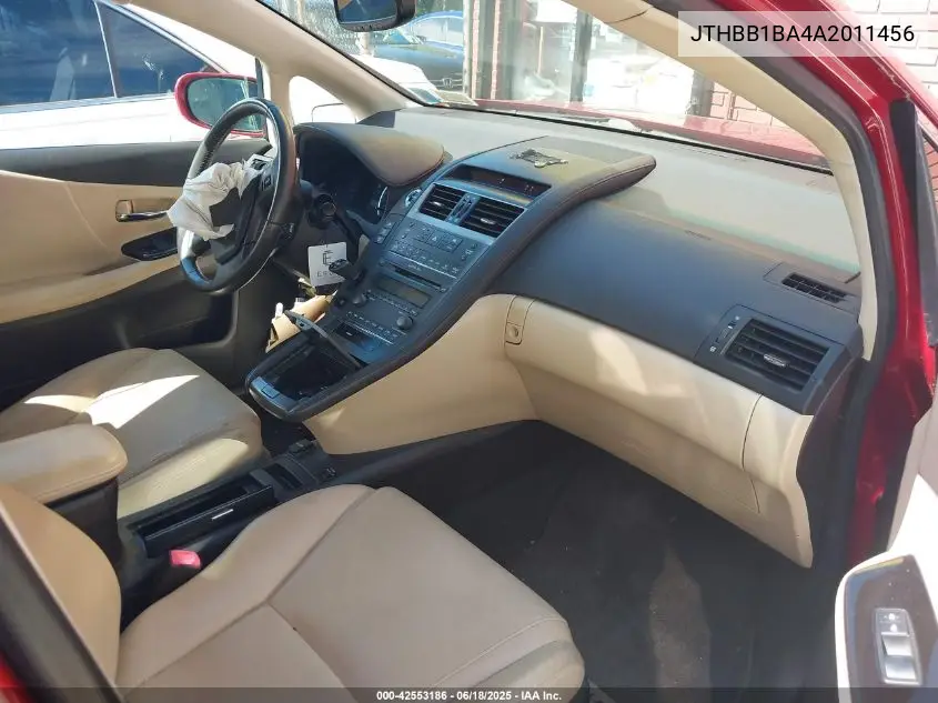2010 Lexus Hs 250H Premium/Premium Luxury VIN: JTHBB1BA4A2011456 Lot: 42553186