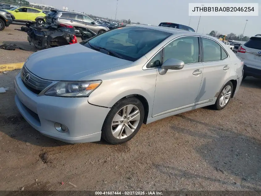 2011 Lexus Hs 250H VIN: JTHBB1BA0B2046254 Lot: 41687444