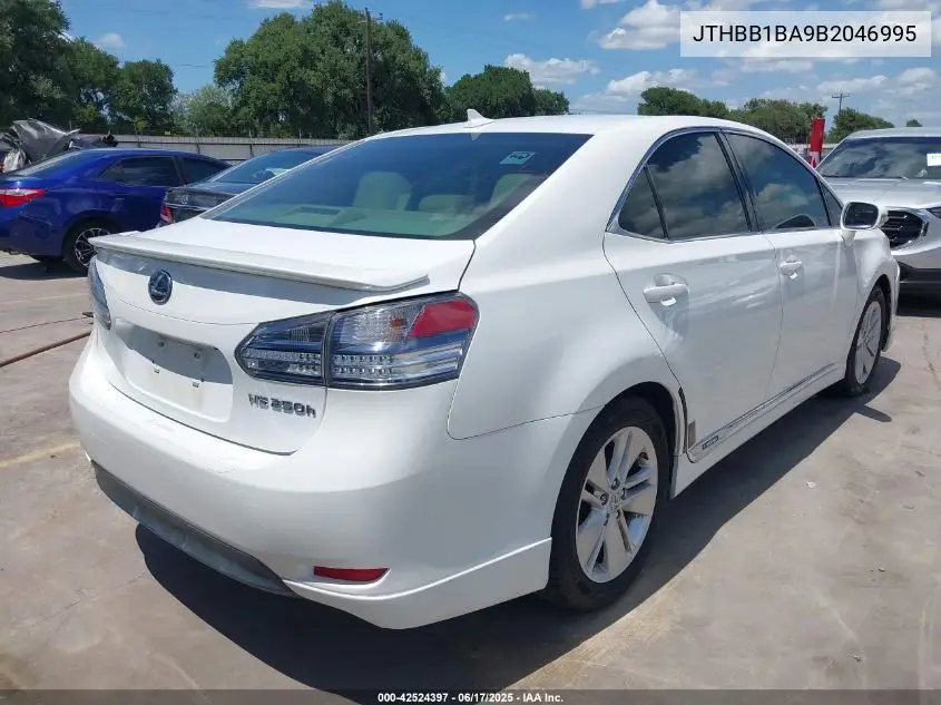 2011 Lexus Hs 250H VIN: JTHBB1BA9B2046995 Lot: 42524397