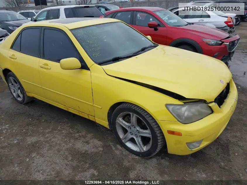 2001 Lexus Is 300 300 VIN: JTHBD182510002142 Lot: 12293694