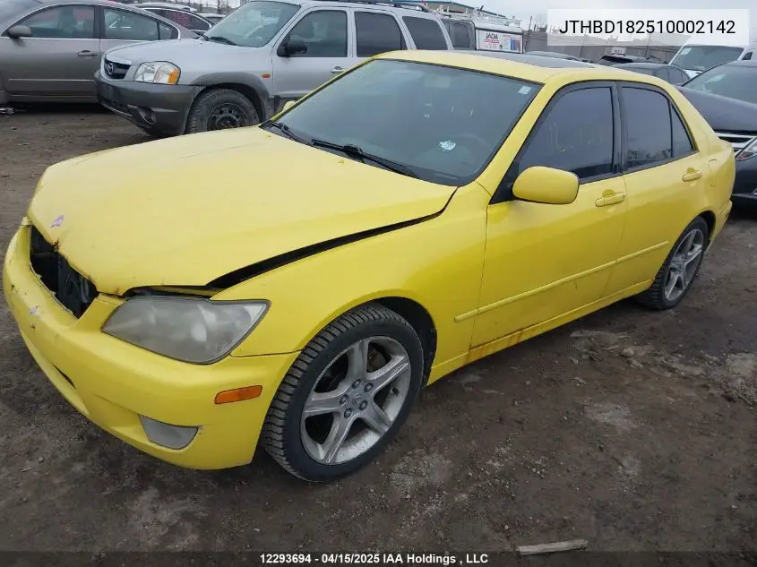 2001 Lexus Is 300 300 VIN: JTHBD182510002142 Lot: 12293694