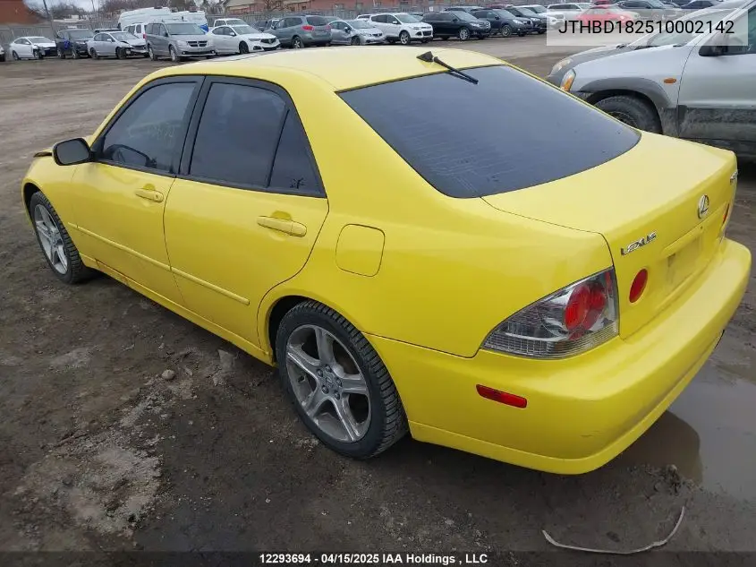 2001 Lexus Is 300 300 VIN: JTHBD182510002142 Lot: 12293694