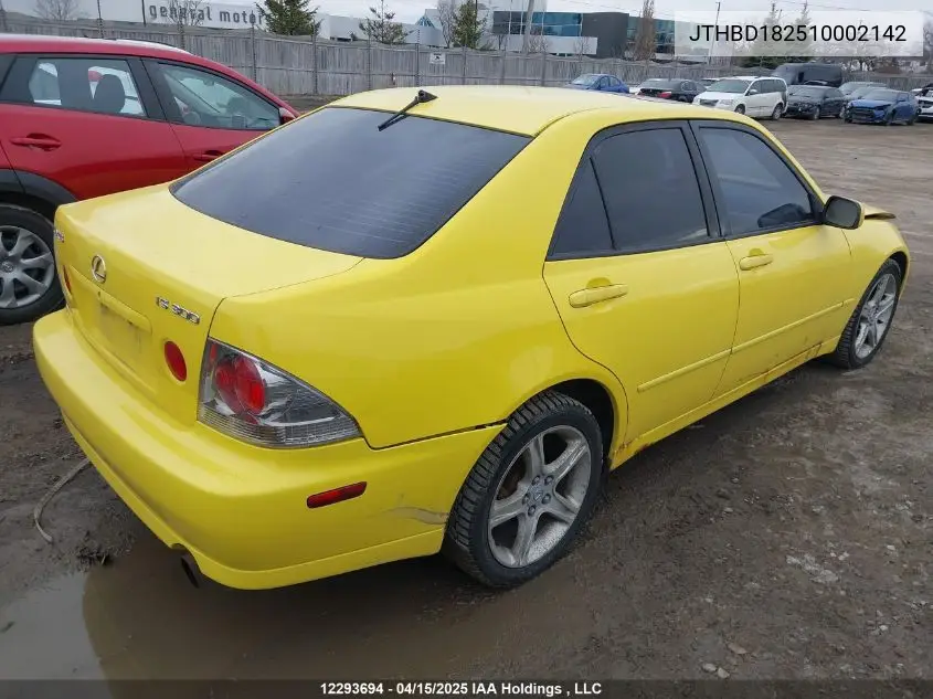 2001 Lexus Is 300 300 VIN: JTHBD182510002142 Lot: 12293694