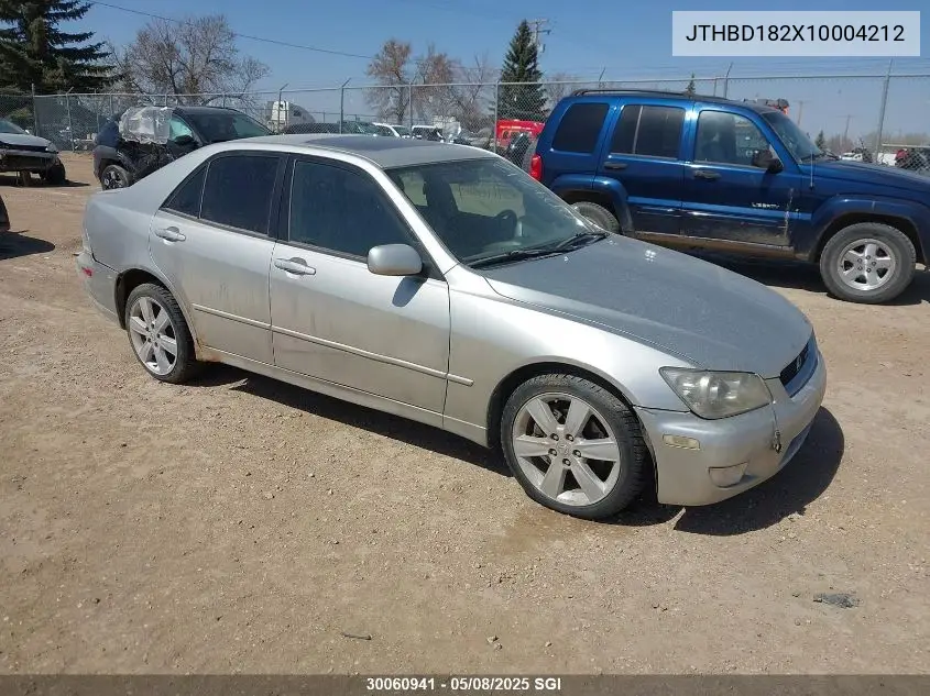 2001 Lexus Is 300 VIN: JTHBD182X10004212 Lot: 30060941