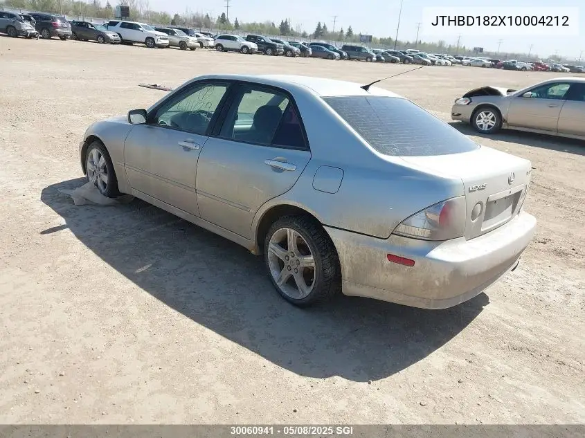 2001 Lexus Is 300 VIN: JTHBD182X10004212 Lot: 30060941