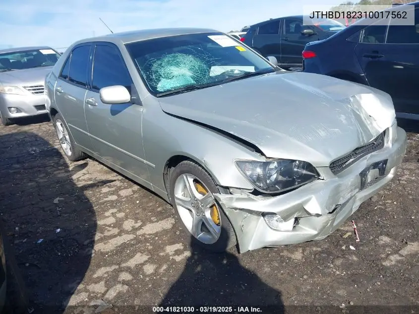 2001 Lexus Is 300 VIN: JTHBD182310017562 Lot: 41821030