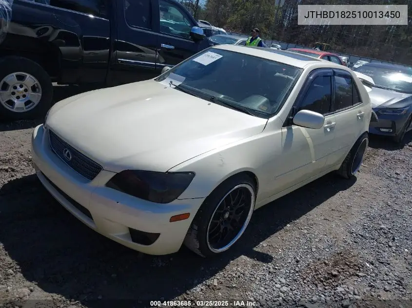2001 Lexus Is 300 VIN: JTHBD182510013450 Lot: 41863685