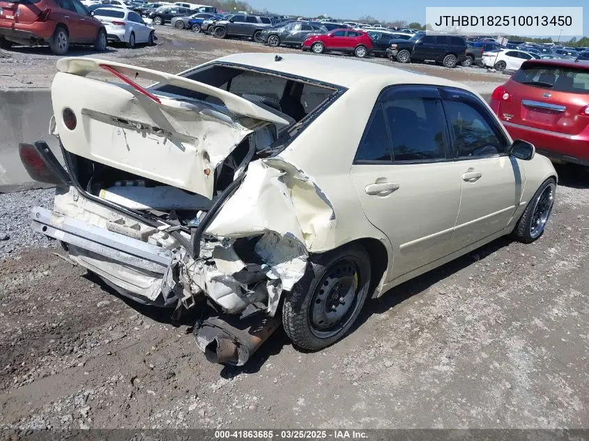 2001 Lexus Is 300 VIN: JTHBD182510013450 Lot: 41863685