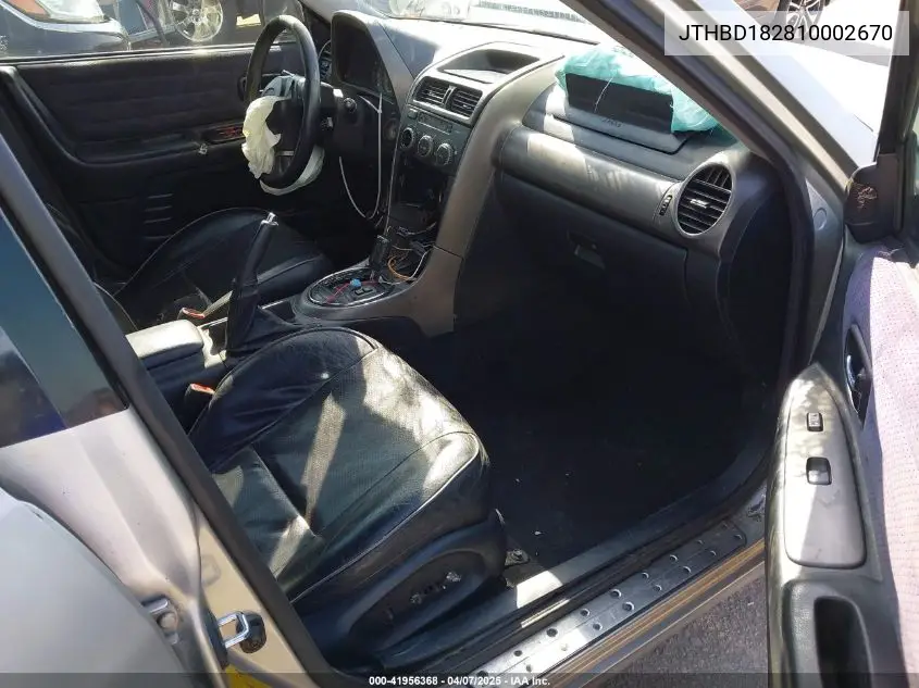 2001 Lexus Is 300 VIN: JTHBD182810002670 Lot: 41956368