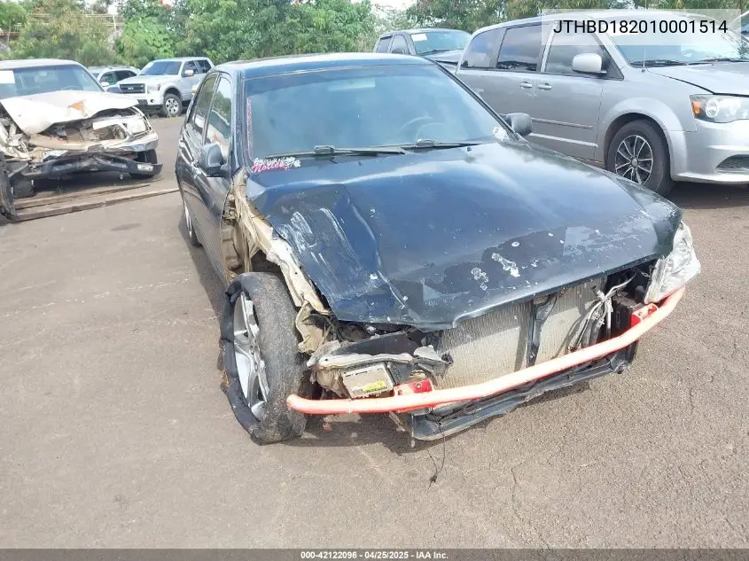2001 Lexus Is 300 VIN: JTHBD182010001514 Lot: 42122096