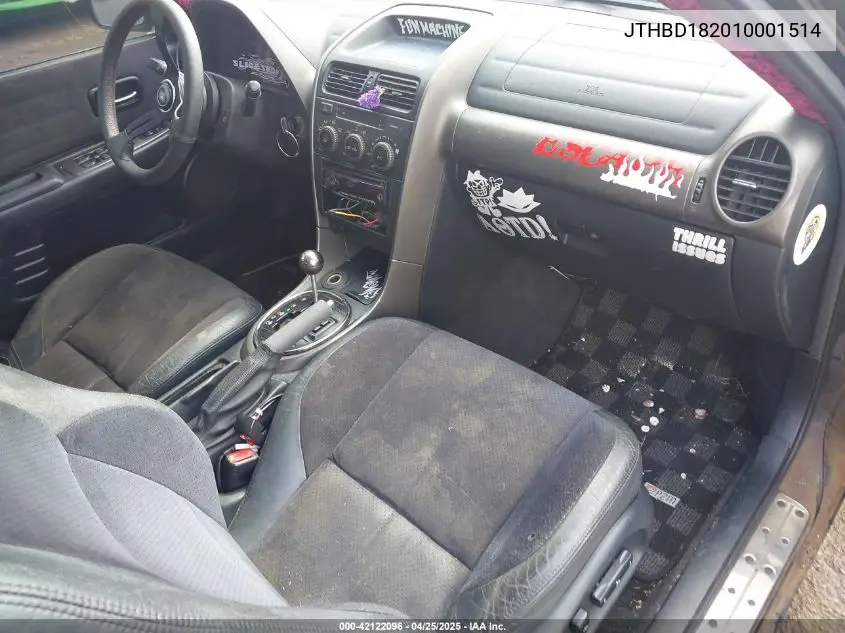 2001 Lexus Is 300 VIN: JTHBD182010001514 Lot: 42122096