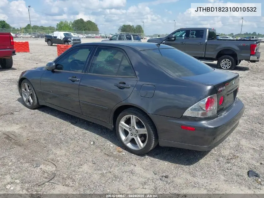 2001 Lexus Is 300 VIN: JTHBD182310010532 Lot: 42149537