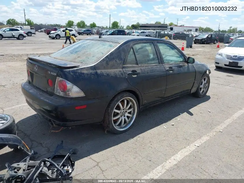 2001 Lexus Is 300 VIN: JTHBD182010003232 Lot: 42269043