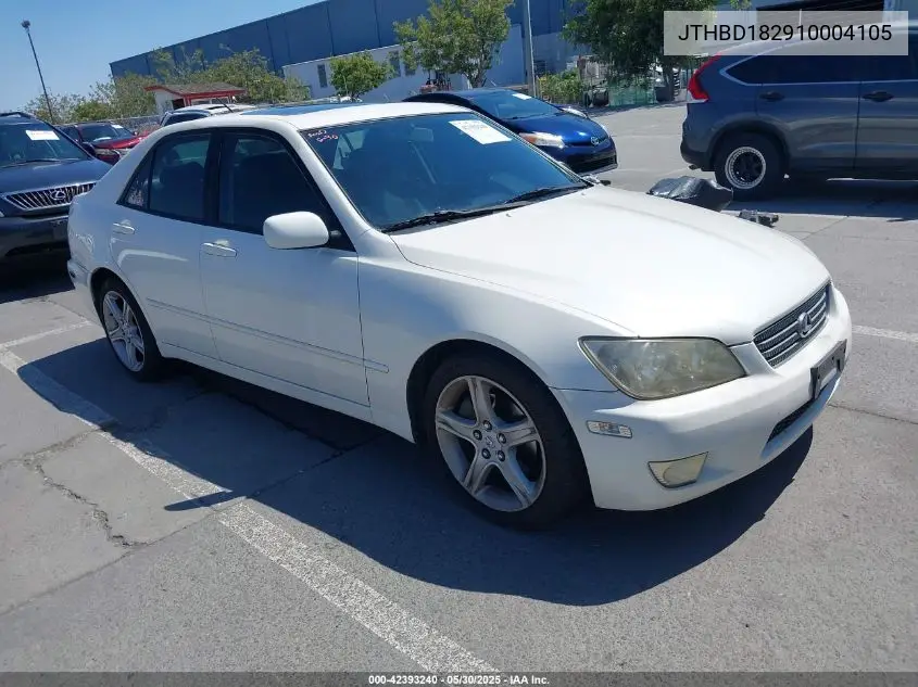 2001 Lexus Is 300 VIN: JTHBD182910004105 Lot: 42393240