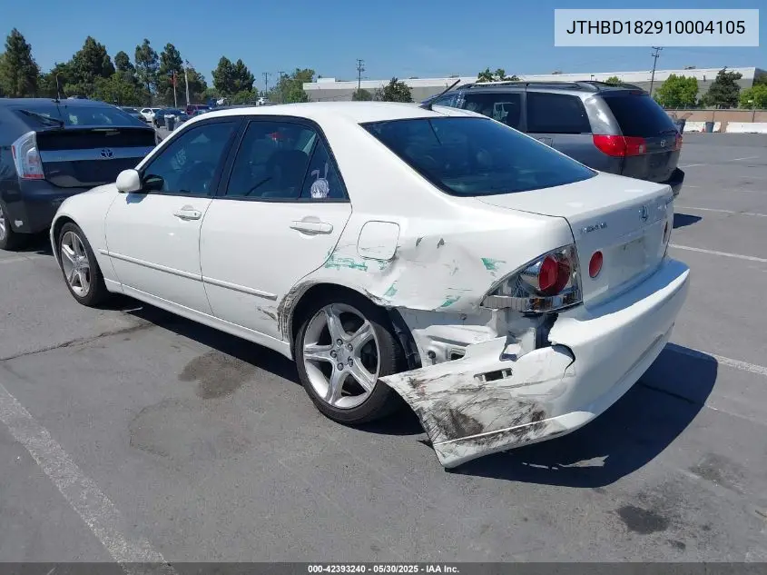 2001 Lexus Is 300 VIN: JTHBD182910004105 Lot: 42393240
