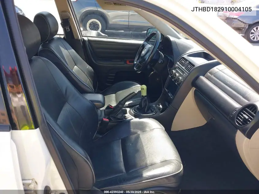 2001 Lexus Is 300 VIN: JTHBD182910004105 Lot: 42393240