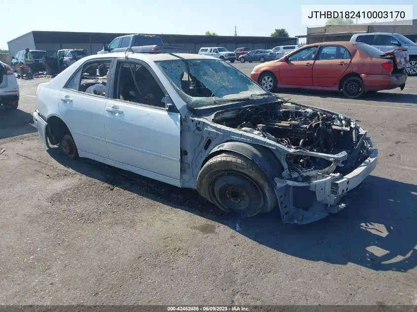 2001 Lexus Is 300 VIN: JTHBD182410003170 Lot: 42462486