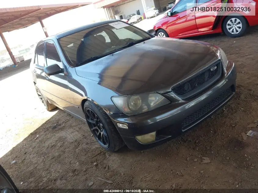 2001 Lexus Is 300 VIN: JTHBD182510032936 Lot: 42466012