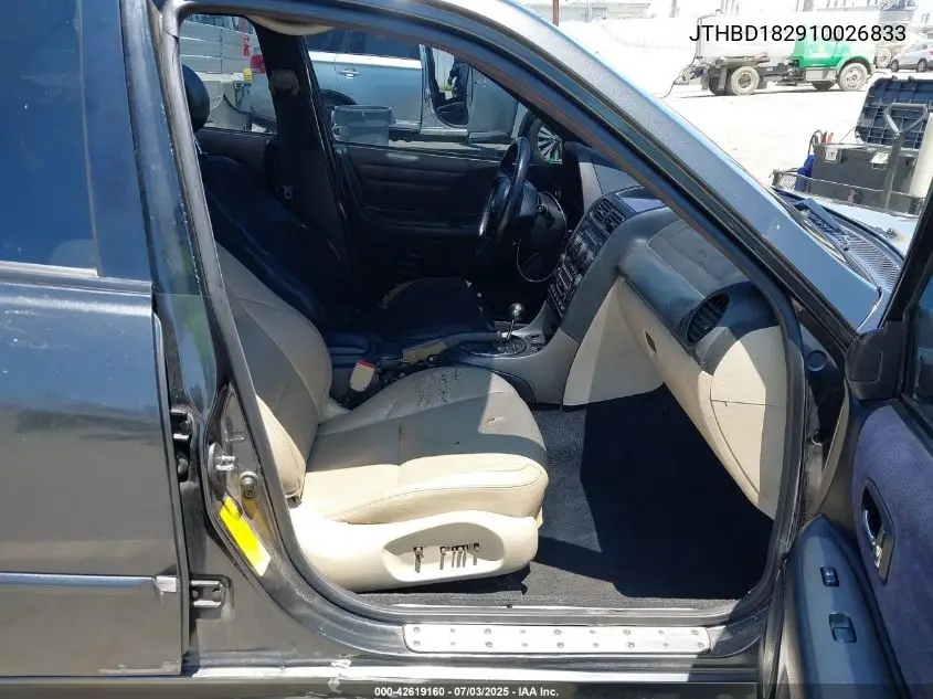 2001 Lexus Is 300 VIN: JTHBD182910026833 Lot: 42619160
