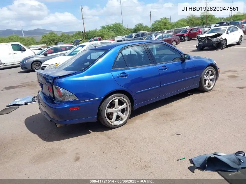 2002 Lexus Is 300 Base W/5-Speed Manual VIN: JTHBD192820047561 Lot: 41721514