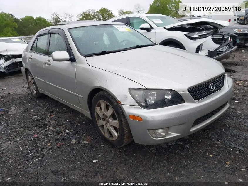 2002 Lexus Is 300 VIN: JTHBD192720059118 Lot: 41974564