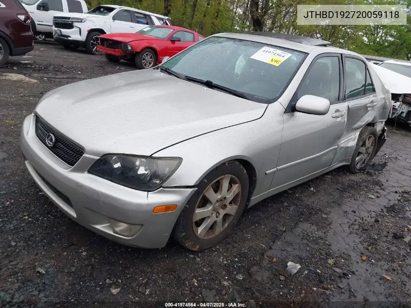 2002 Lexus Is 300 VIN: JTHBD192720059118 Lot: 41974564