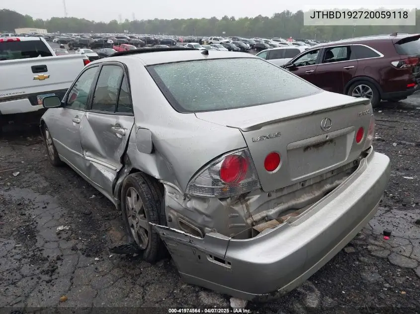 2002 Lexus Is 300 VIN: JTHBD192720059118 Lot: 41974564
