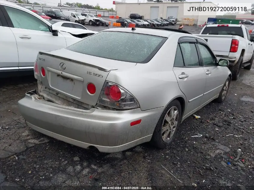 2002 Lexus Is 300 VIN: JTHBD192720059118 Lot: 41974564