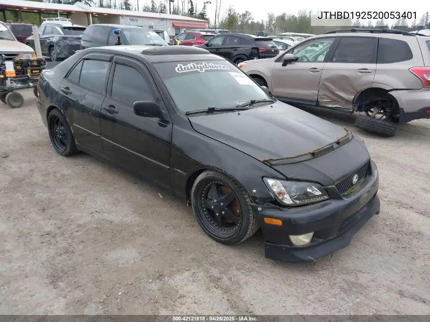 2002 Lexus Is 300 VIN: JTHBD192520053401 Lot: 42121818