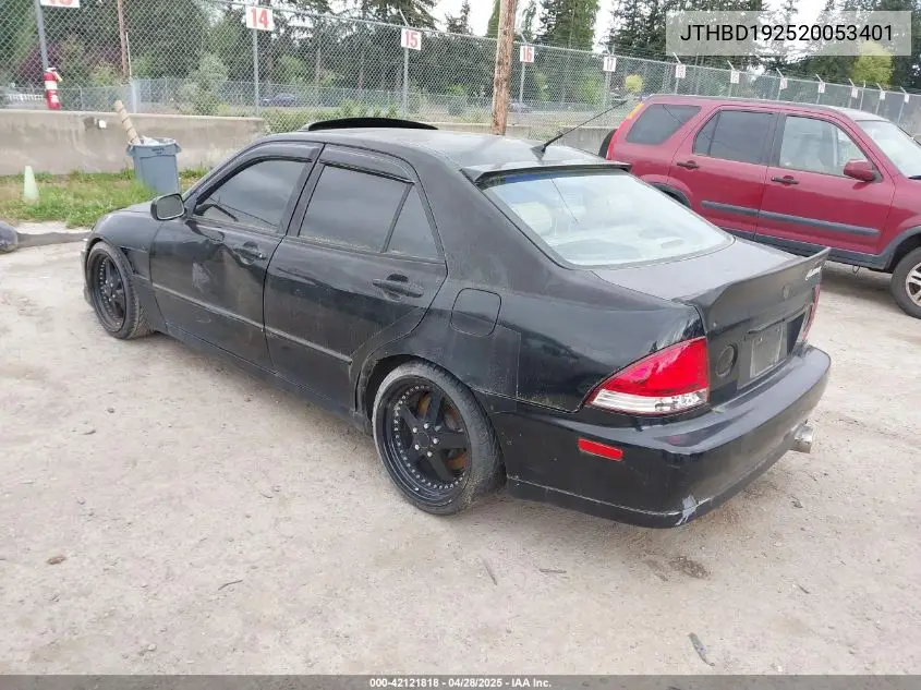 2002 Lexus Is 300 VIN: JTHBD192520053401 Lot: 42121818