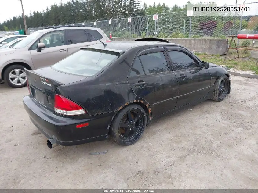 2002 Lexus Is 300 VIN: JTHBD192520053401 Lot: 42121818