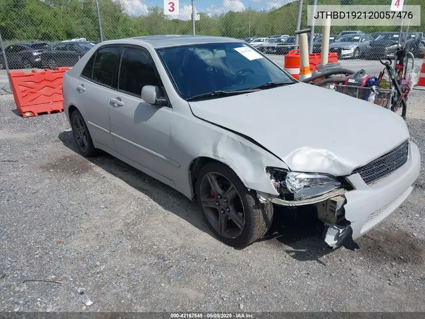 2002 Lexus Is 300 VIN: JTHBD192120057476 Lot: 42167549