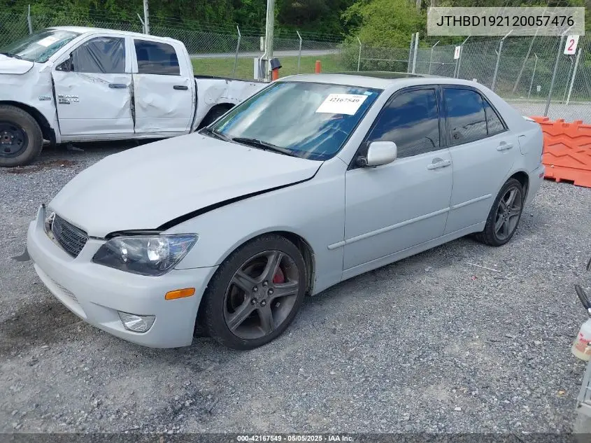 2002 Lexus Is 300 VIN: JTHBD192120057476 Lot: 42167549