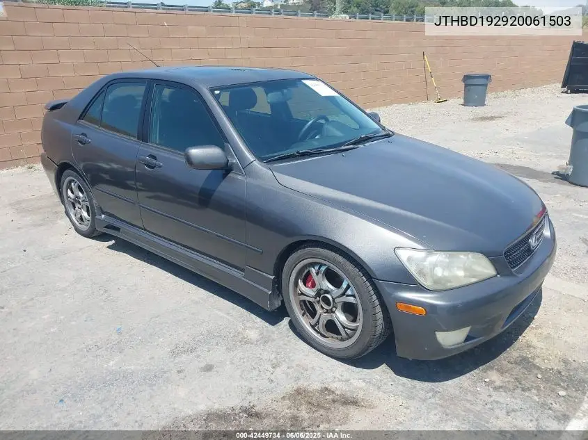 2002 Lexus Is 300 VIN: JTHBD192920061503 Lot: 42449734
