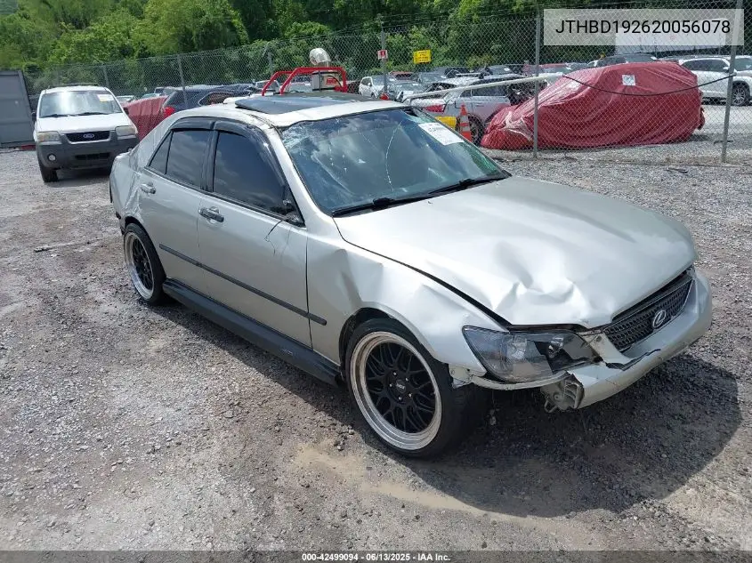 2002 Lexus Is 300 VIN: JTHBD192620056078 Lot: 42499094