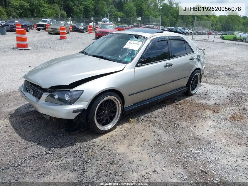 2002 Lexus Is 300 VIN: JTHBD192620056078 Lot: 42499094