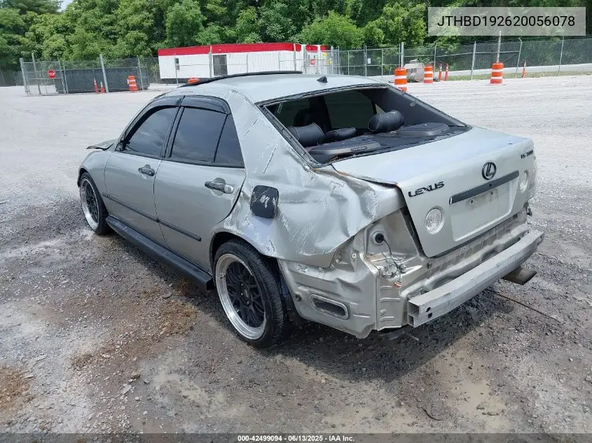 2002 Lexus Is 300 VIN: JTHBD192620056078 Lot: 42499094