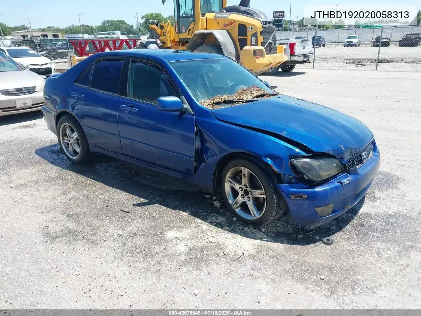 2002 Lexus Is 300 VIN: JTHBD192020058313 Lot: 42675845