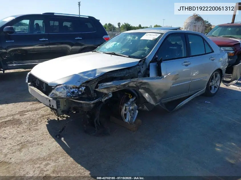 2002 Lexus Is 300 VIN: JTHBD192220061312 Lot: 42702155