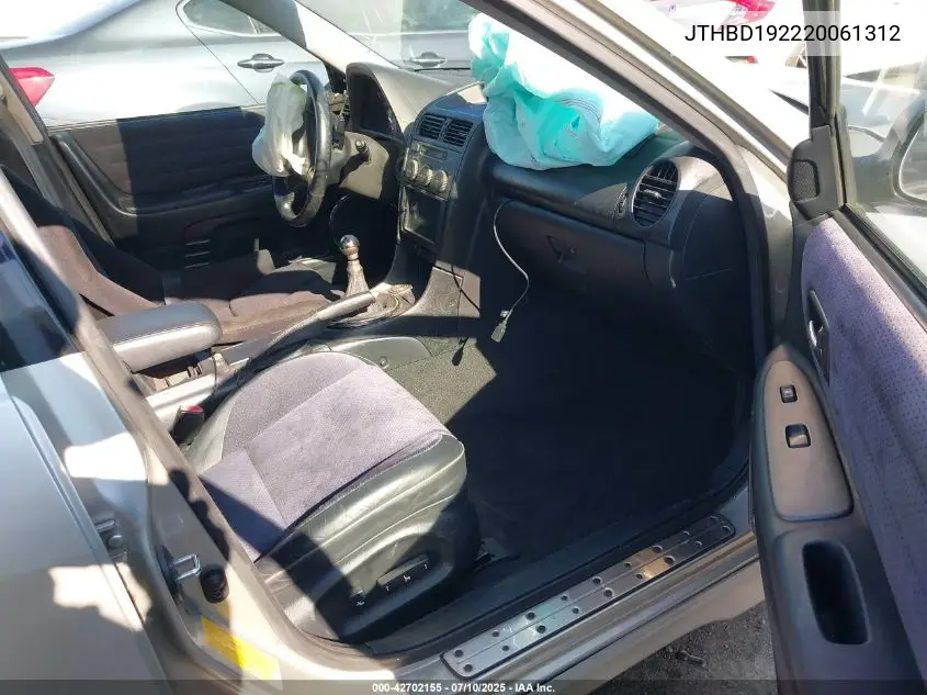 2002 Lexus Is 300 VIN: JTHBD192220061312 Lot: 42702155