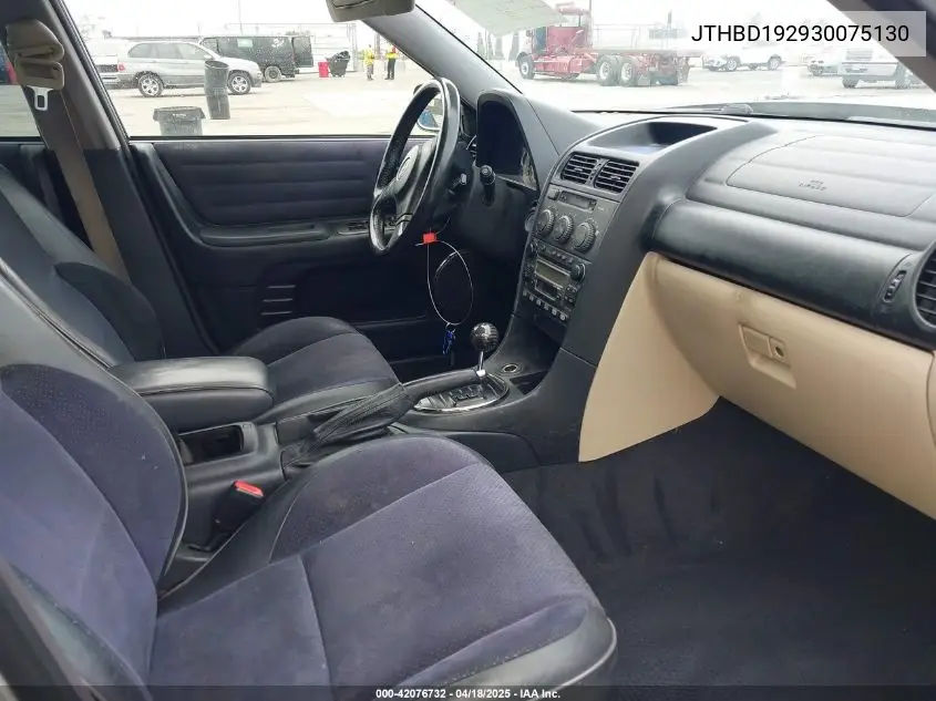2003 Lexus Is 300 VIN: JTHBD192930075130 Lot: 42076732