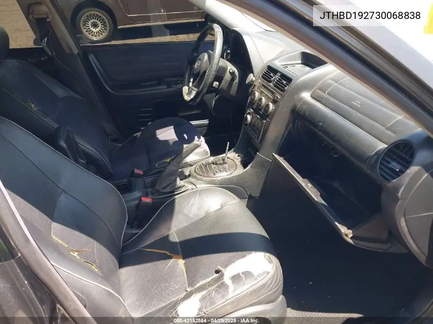2003 Lexus Is 300 VIN: JTHBD192730068838 Lot: 42152584