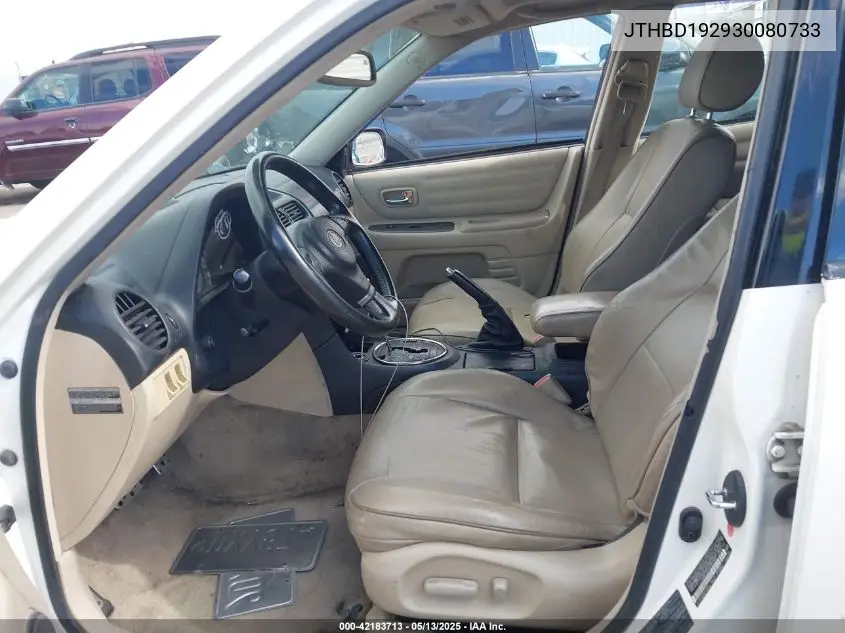 2003 Lexus Is 300 VIN: JTHBD192930080733 Lot: 42183713