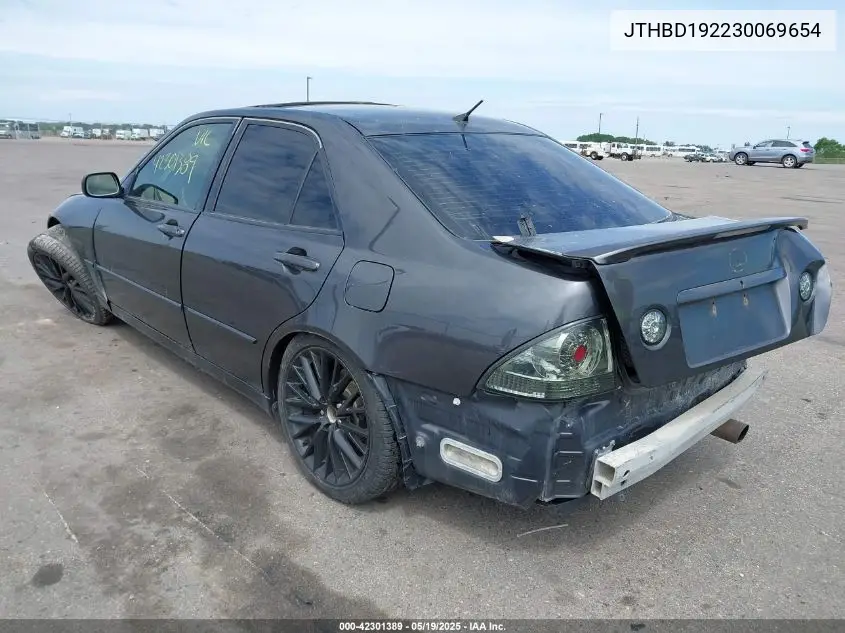 2003 Lexus Is 300 Base W/5-Speed Manual VIN: JTHBD192230069654 Lot: 42301389