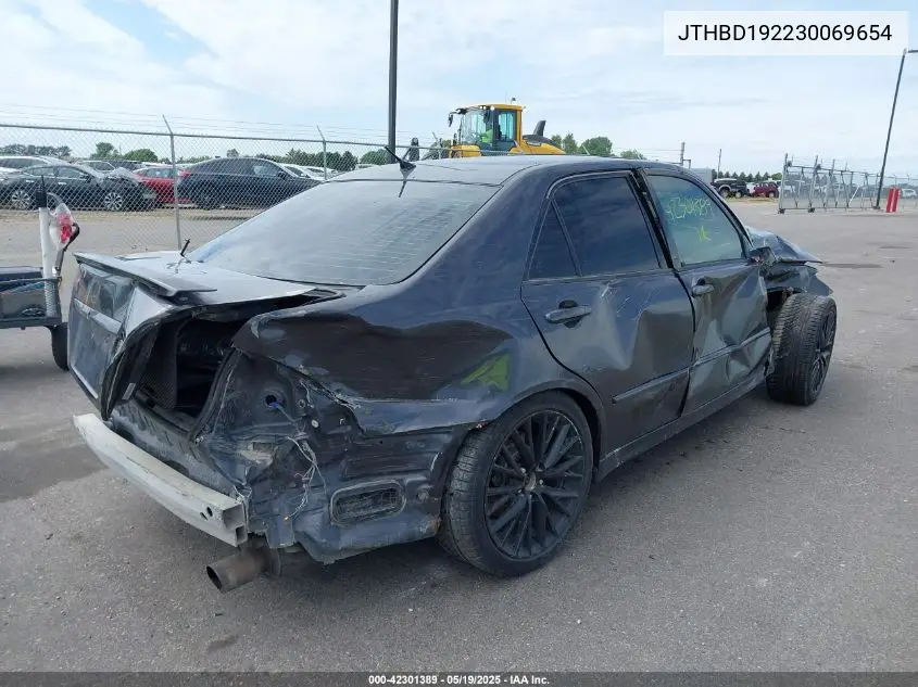 2003 Lexus Is 300 Base W/5-Speed Manual VIN: JTHBD192230069654 Lot: 42301389
