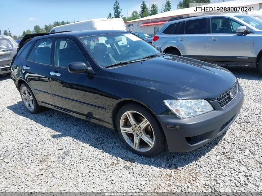 2003 Lexus Is 300 Sport Cross VIN: JTHED192830070241 Lot: 42432604