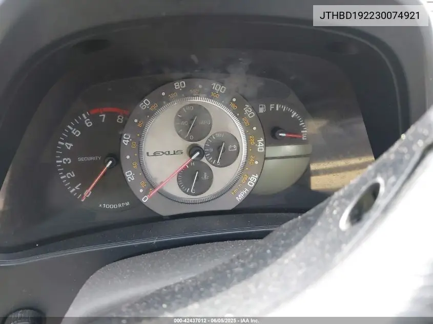 2003 Lexus Is 300 VIN: JTHBD192230074921 Lot: 42437012