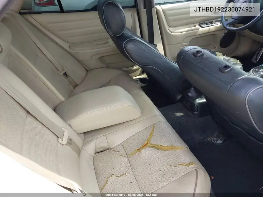 2003 Lexus Is 300 VIN: JTHBD192230074921 Lot: 42437012