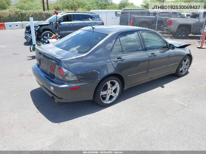 2003 Lexus Is 300 Base W/5-Speed Manual VIN: JTHBD192530069437 Lot: 42599546